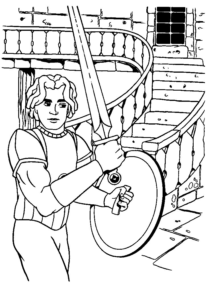 Plansa de colorat cu Cavaleri 21 14
